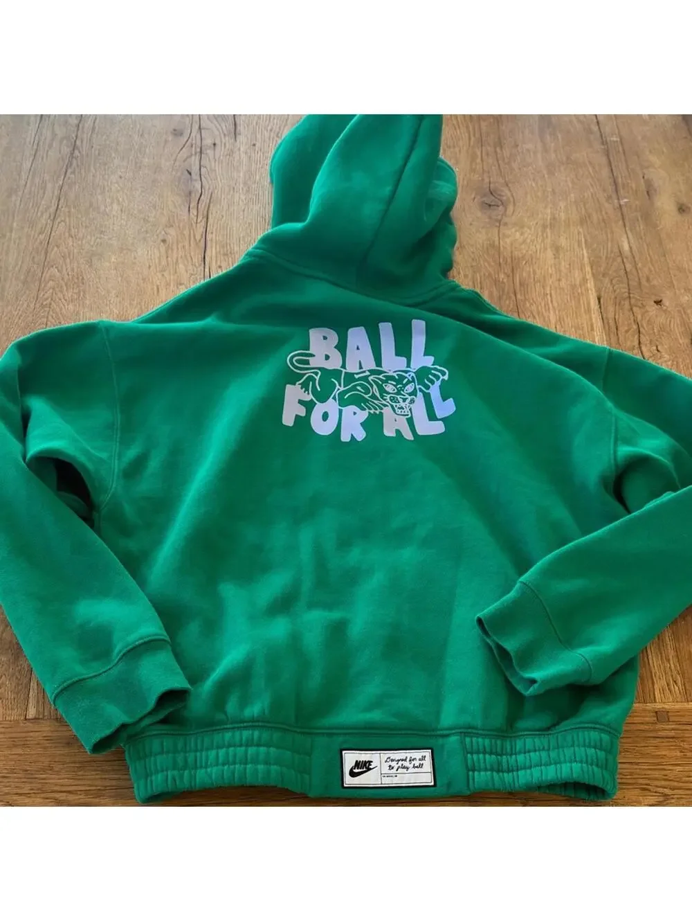 Nile BALL FOR ALL NIKE HOODIE ZIP UP GREEN youth XL RARE